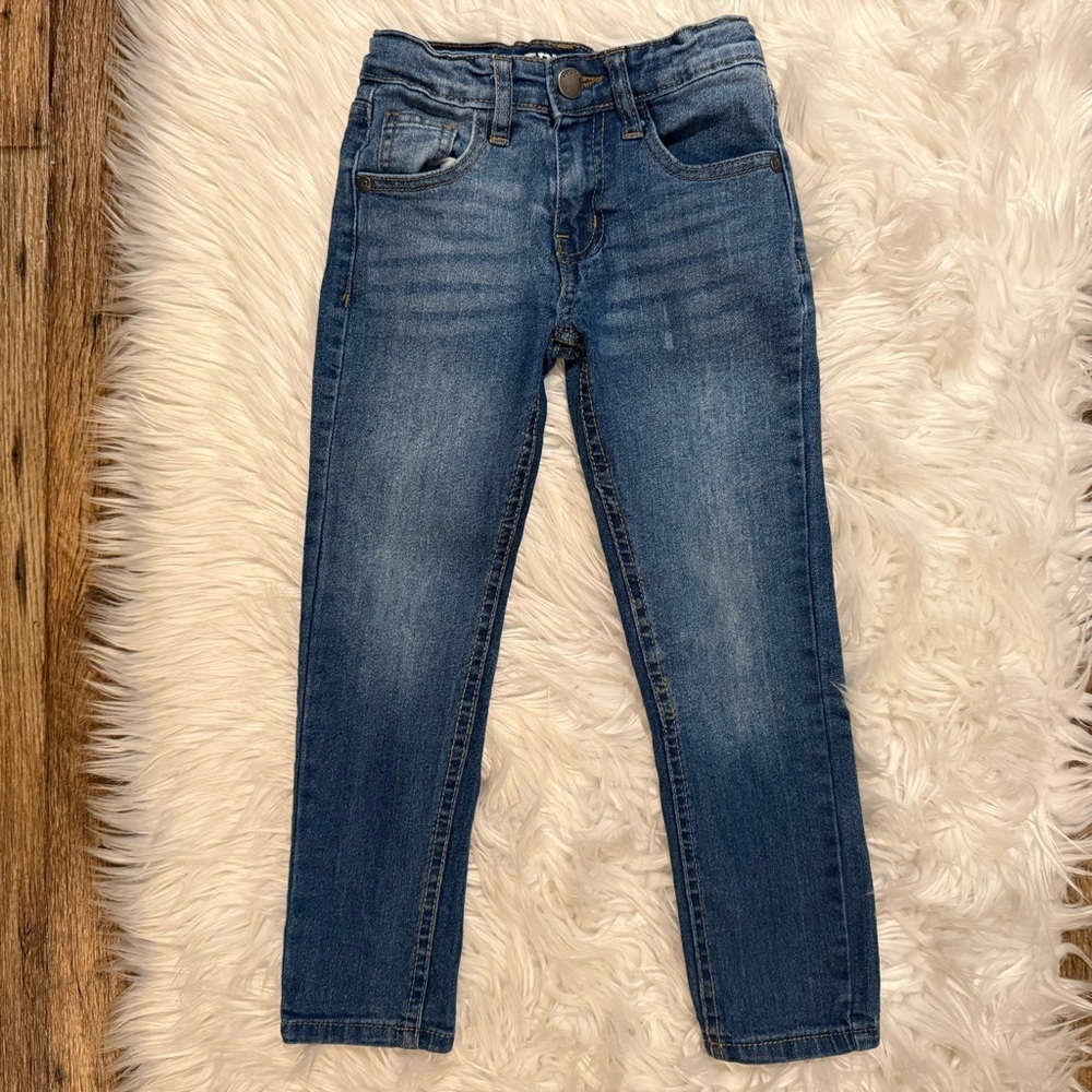 True Indigo Boys Slim Straight Jeans Size 5 Medium Wash